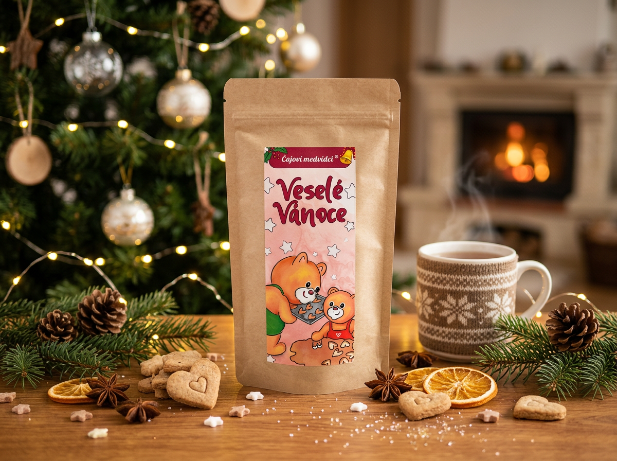XL VÁNOČNÍ ČAJOVÍ MEDVÍDCÍ - MALINA S VANILKOU, 250g