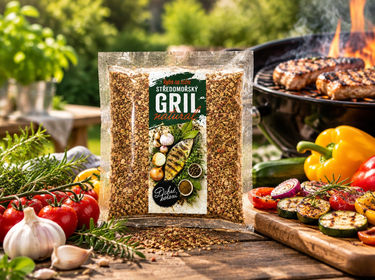 RYBA NA ROŽNI, STŘEDOMOŘSKÝ GRIL NATURAL