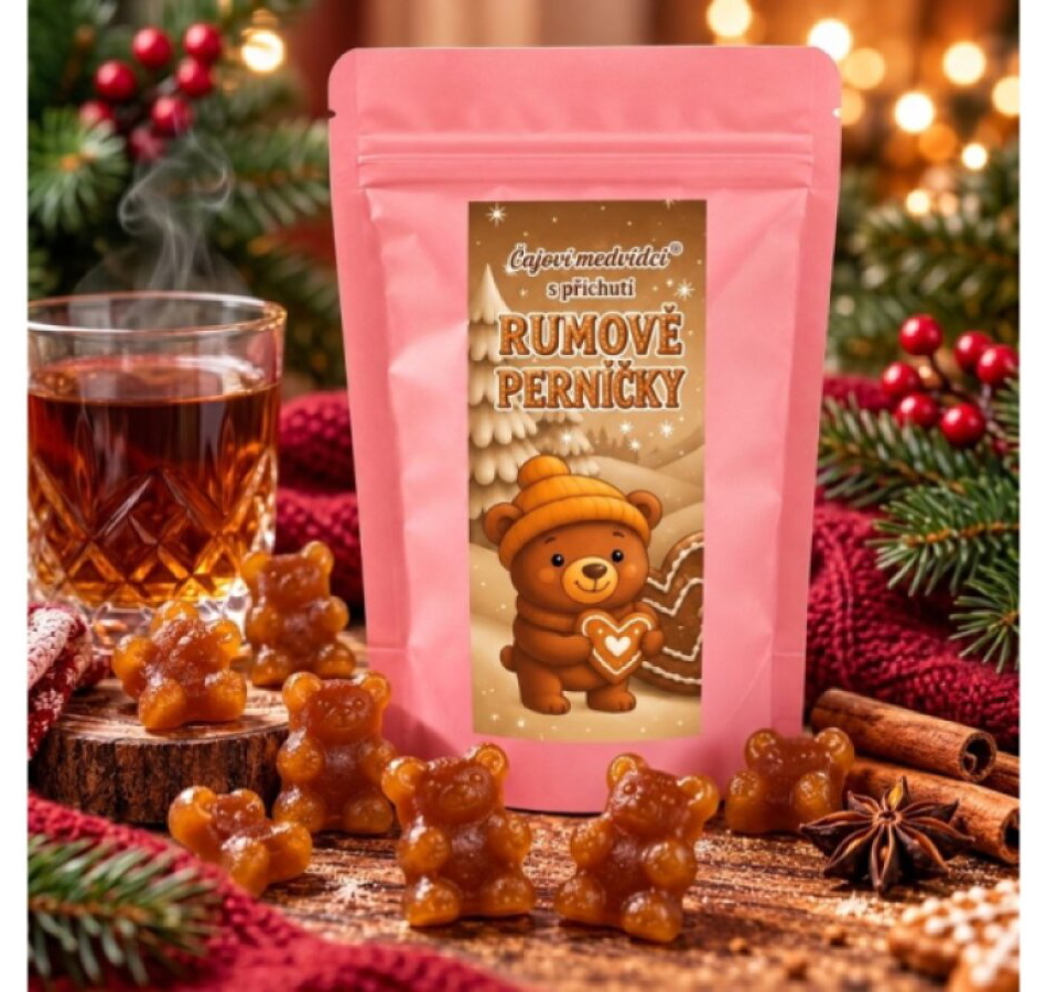 ČAJOVÍ MEDVÍDCI S PŘÍCHUTÍ RUMOVÝCH PERNÍČKŮ