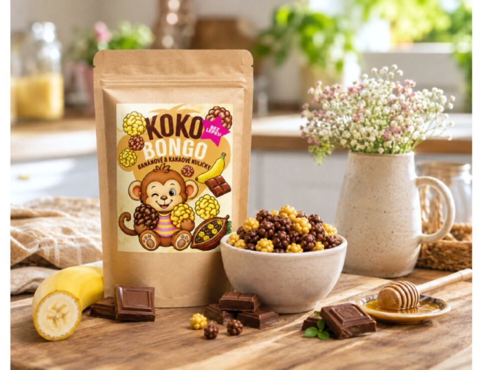 KOKO BONGO - BANÁNOVÉ + KAKAOVÉ KULIČKY