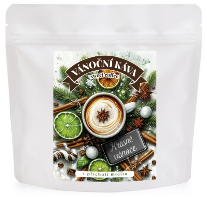 VÁNOČNÍ OCHUCENÁ KÁVA S PŘÍCHUTÍ MOJITO, 160g
