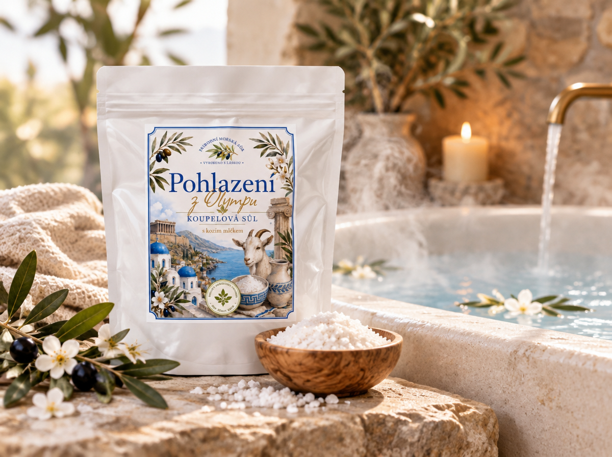 KOUPELOVÁ SŮL S KOZÍM MLÉKEM - POHLAZENÍ Z OLYMPU