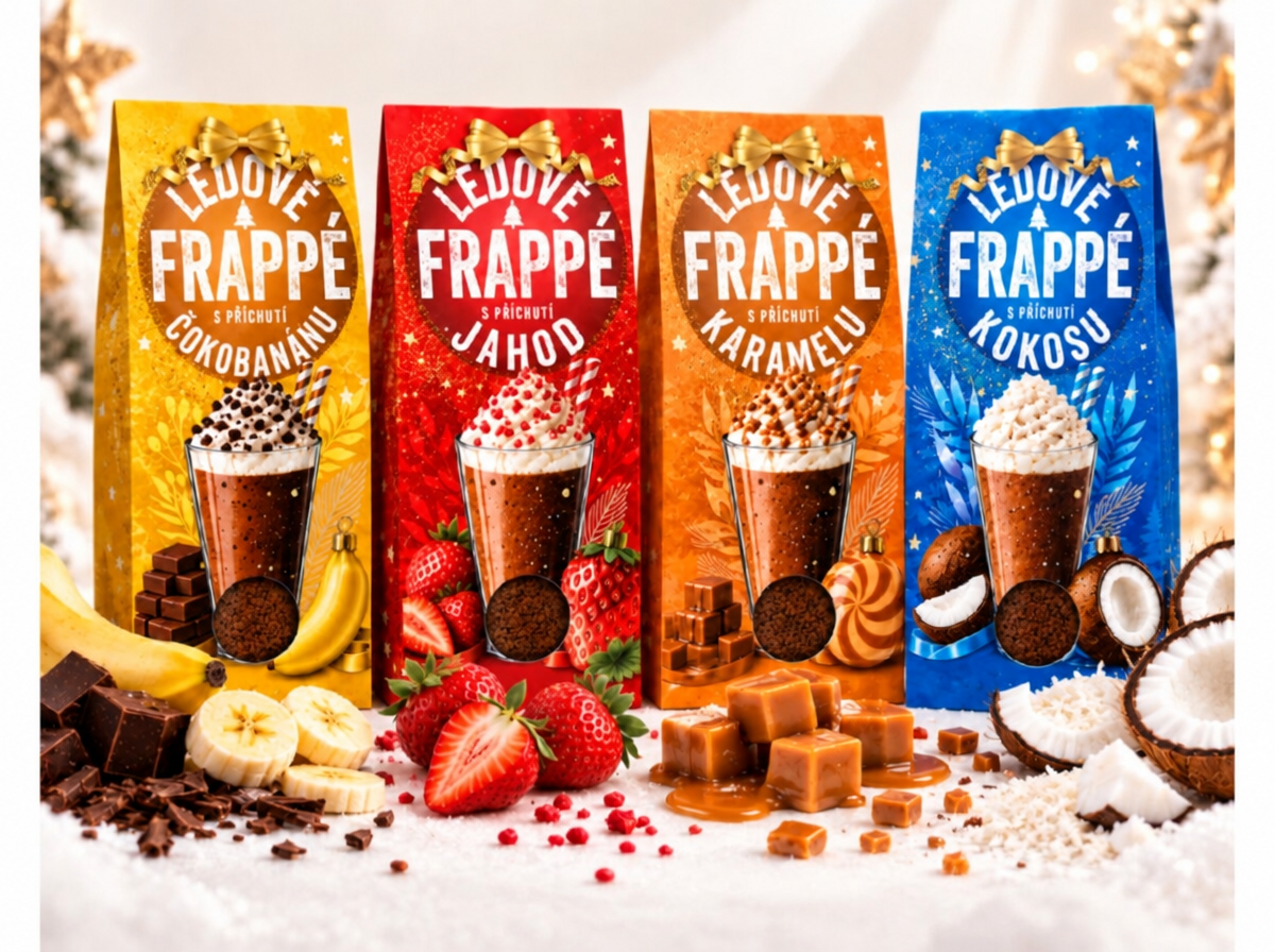 VÁNOČNÍ FRAPPÉ - 4 PŘÍCHUTĚ