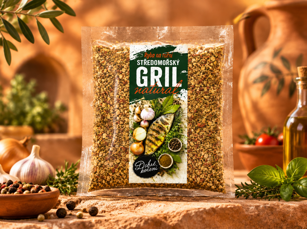 RYBA NA ROŽNI, STŘEDOMOŘSKÝ GRIL NATURAL
