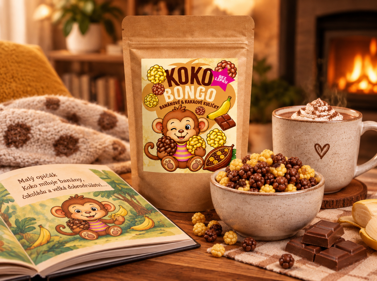 KOKO BONGO - BANÁNOVÉ + KAKAOVÉ KULIČKY