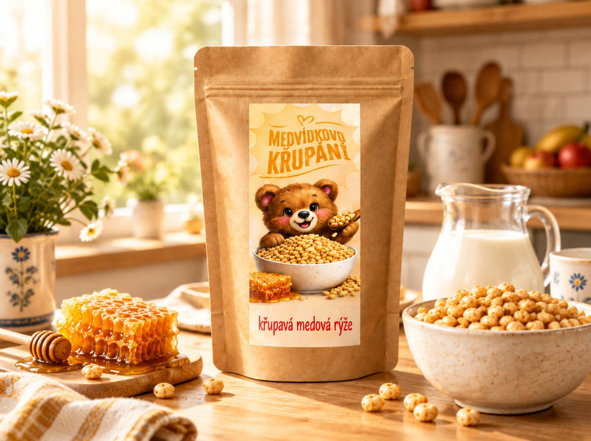 MEDVÍDKOVA KŘUPAVÁ RÝŽE S MEDEM