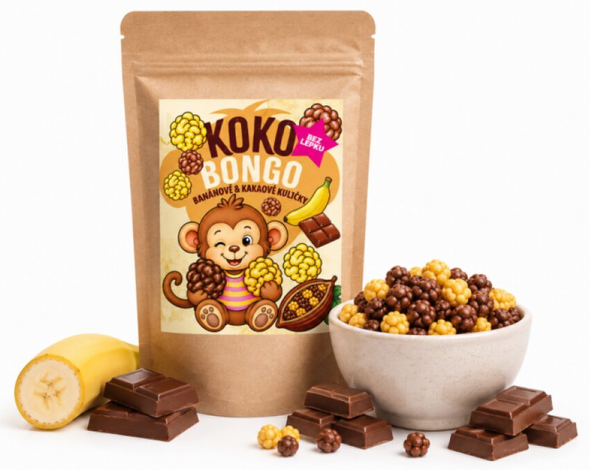 KOKO BONGO - BANÁNOVÉ + KAKAOVÉ KULIČKY