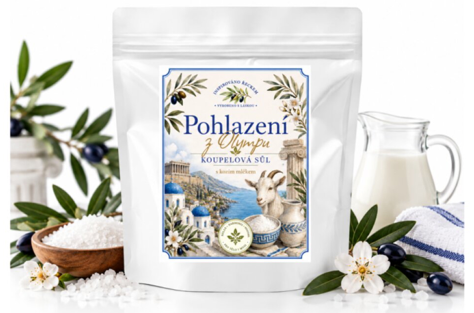KOUPELOVÁ SŮL S KOZÍM MLÉKEM - POHLAZENÍ Z OLYMPU