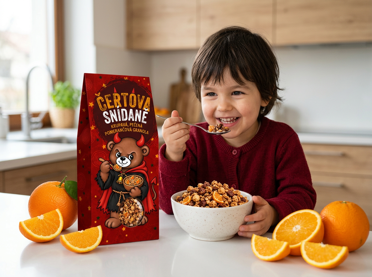 ČERTOVA SNÍDANĚ - POMERANČOVÁ GRANOLA