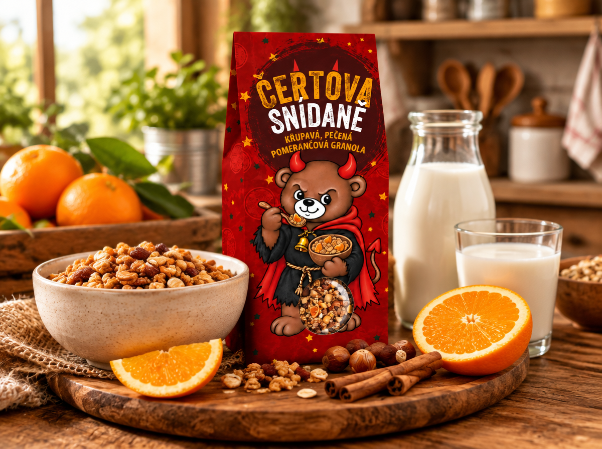 ČERTOVA SNÍDANĚ - POMERANČOVÁ GRANOLA