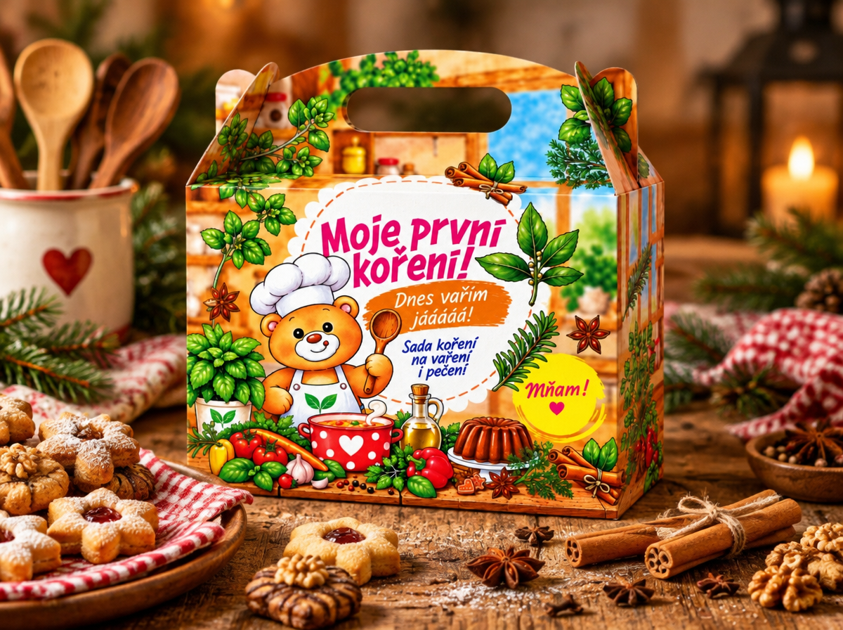 DÁRKOVÝ BOX PRO MALÉ KUCHAŘE - MOJE PRVNÍ KOŘENÍ