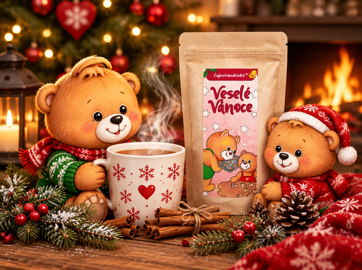XL VÁNOČNÍ ČAJOVÍ MEDVÍDCÍ - MALINA S VANILKOU, 250g