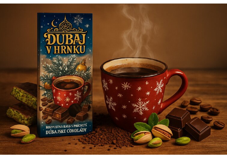 ROZPUSNÁ KÁVA S PŘÍCHUTÍ DUBAJSKÉ ČOKOLÁDY