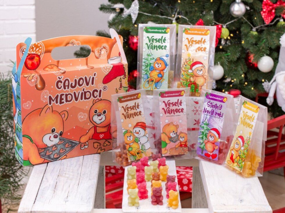 VÁNOČNÍ BOX ČAJOVÝCH MEDVÍDKŮ