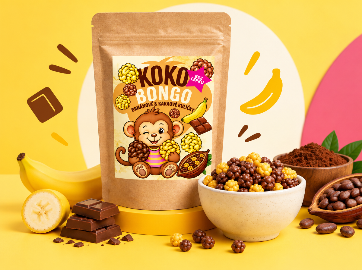 KOKO BONGO - BANÁNOVÉ + KAKAOVÉ KULIČKY