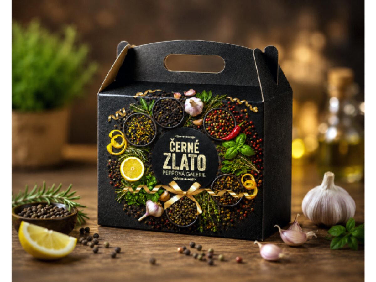 DÁRKOVÝ BOX - ČERNÉ ZLATO, SADA PEPŘŮ