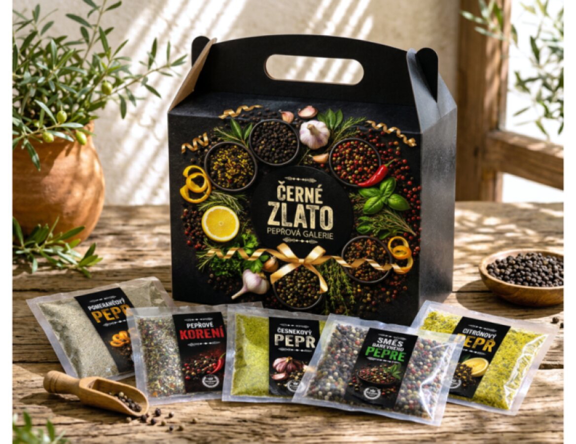 DÁRKOVÝ BOX - ČERNÉ ZLATO, SADA PEPŘŮ