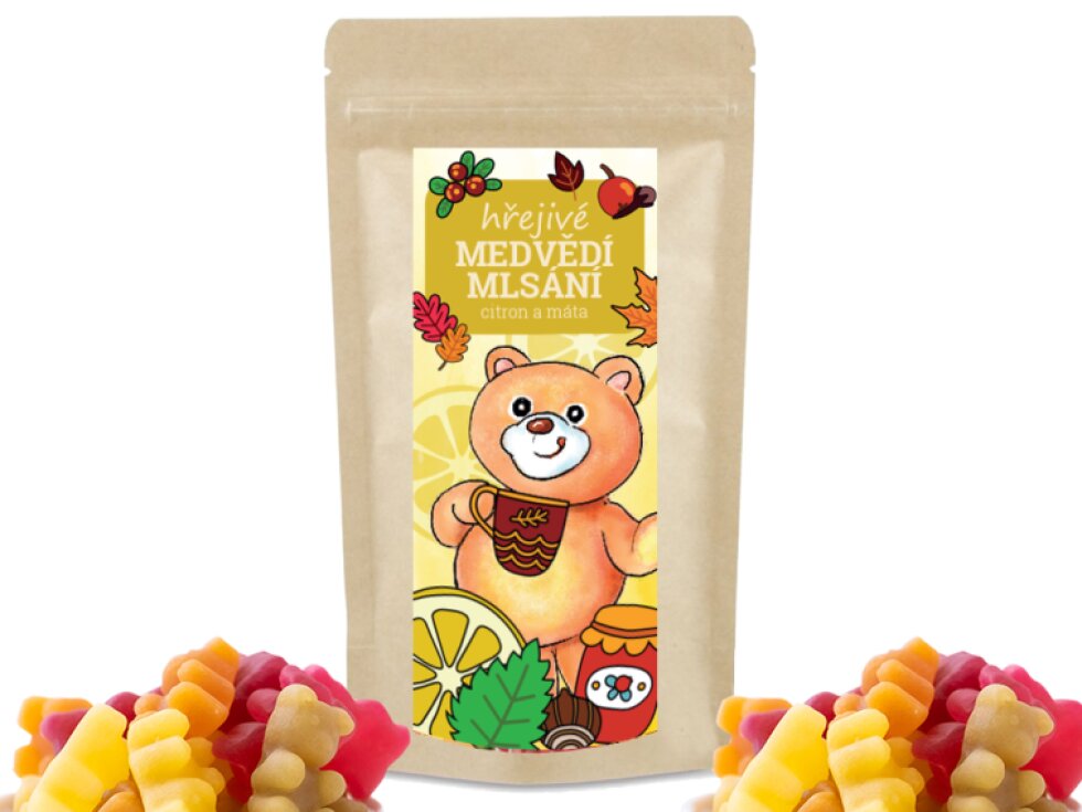HŘEJIVÉ MEDVĚDÍ MLSÁNÍ, mix čajoví medvídci, 250g