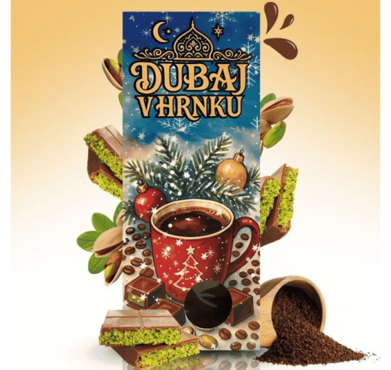 ROZPUSNÁ KÁVA S PŘÍCHUTÍ DUBAJSKÉ ČOKOLÁDY
