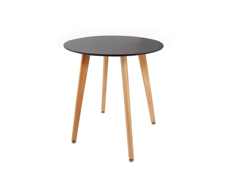 Kulatý jídelní stůl Eden Ø80 cm - Černý