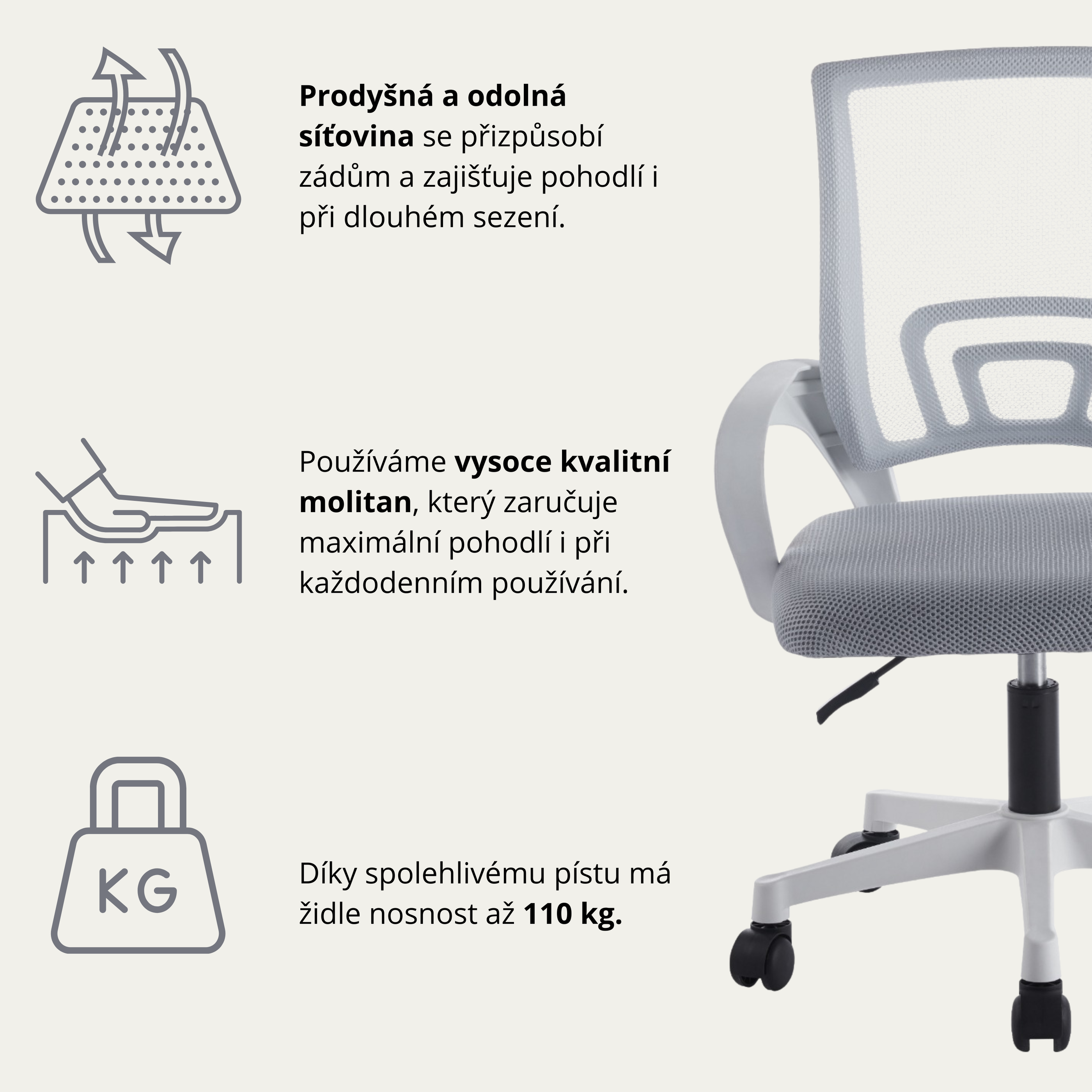 Kancelářská židle ARGO - modrá