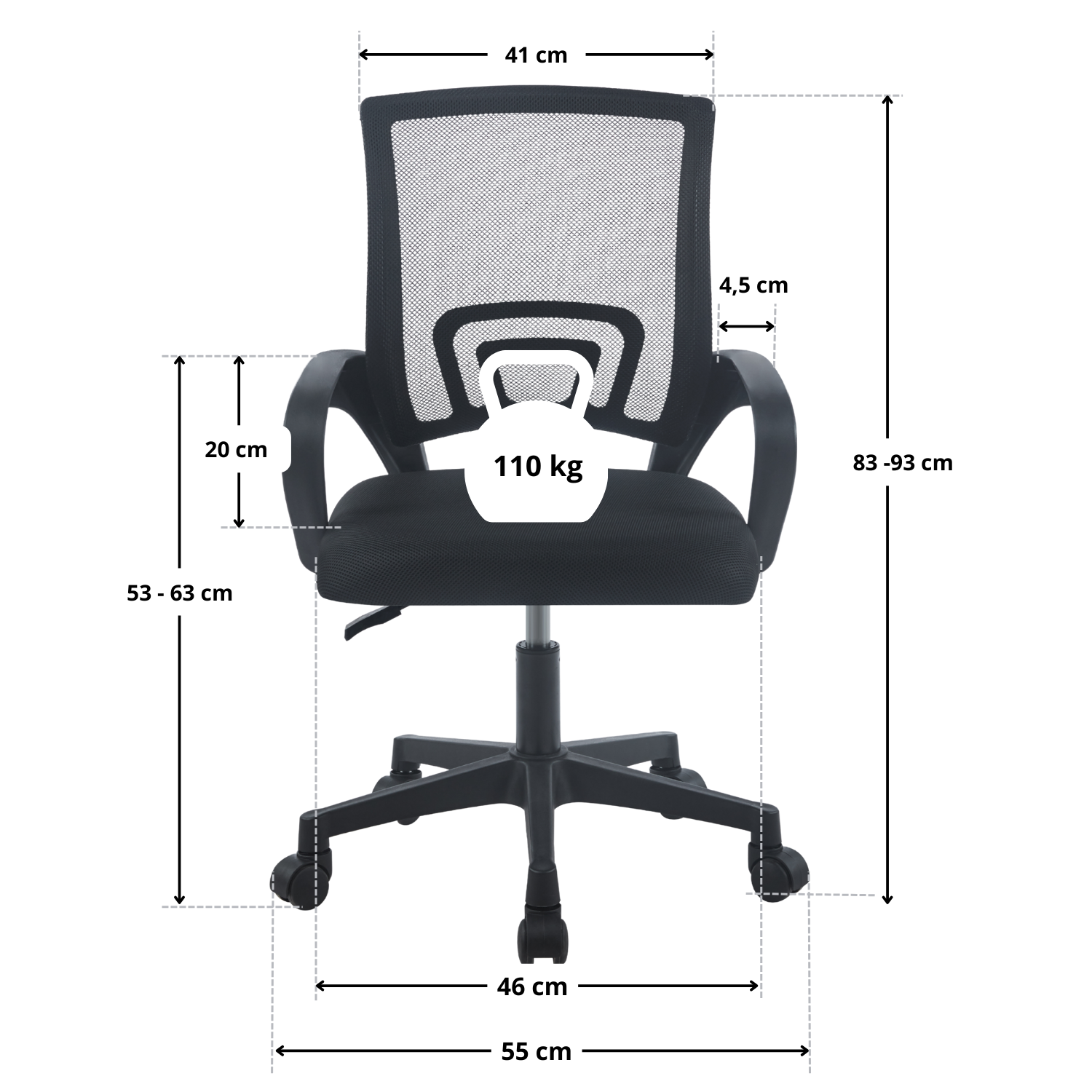 Kancelářská židle ARGO - černá