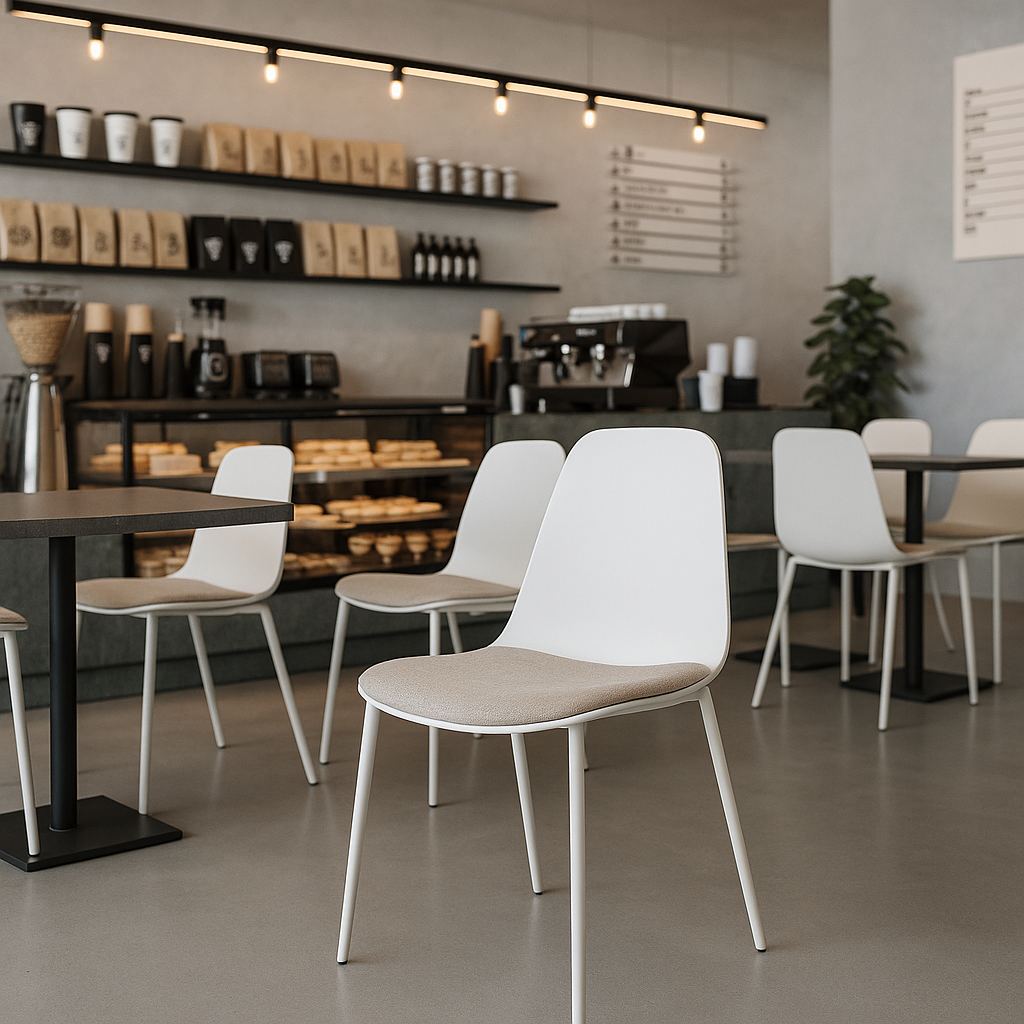 Designová jídelní židle BORETA - bílá