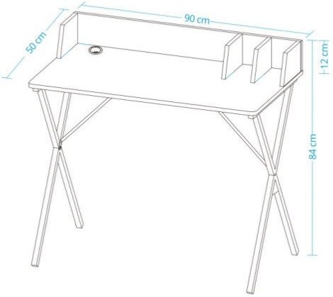 Psací stůl Luna + regál ke stolu Luna