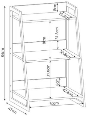 Psací stůl Luna + regál ke stolu Luna