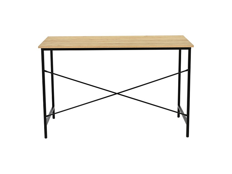 Psací stůl Borga - 120 × 60 cm dekor dub, černá konstrukce