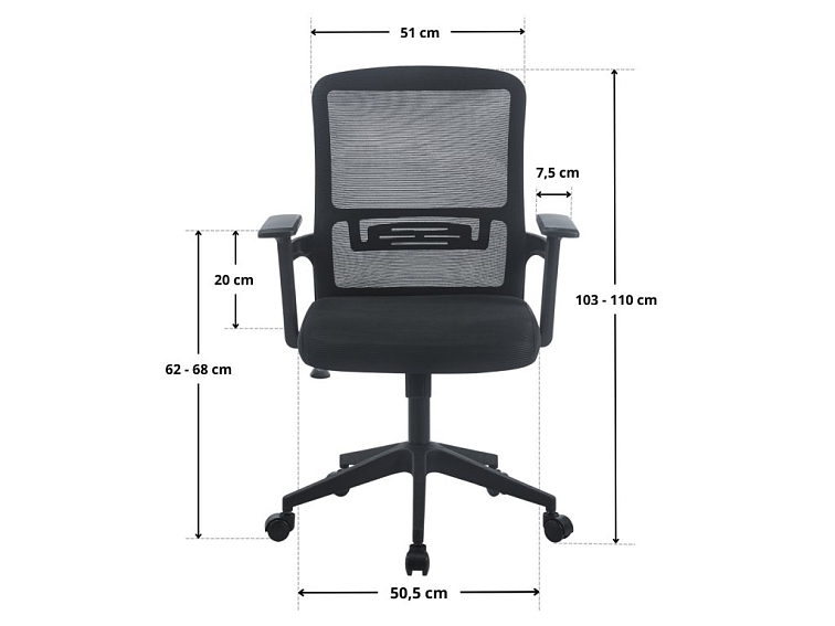 Kancelářská židle NEXA - černá 2ks