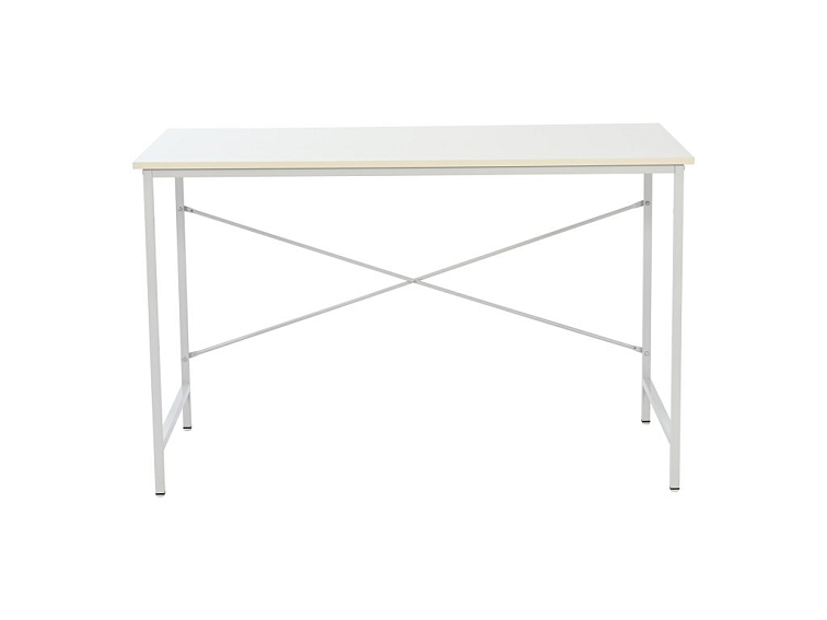 Psací stůl Borga 120×60 cm - dřevěná deska, bílá konstrukce