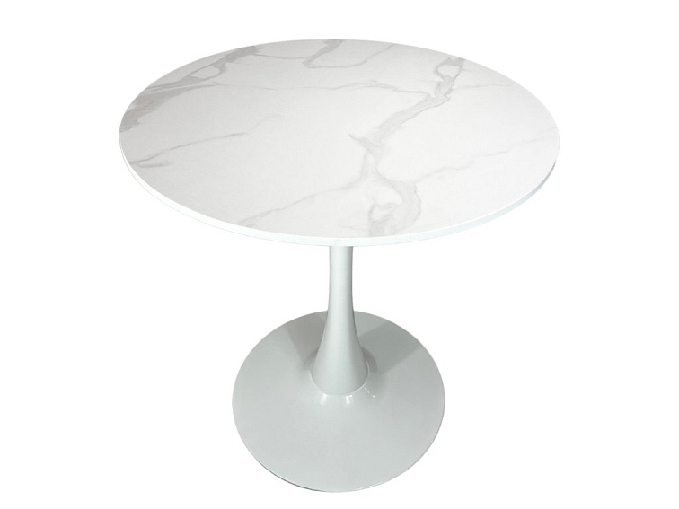 Kulatý jídelní stůl Beluga Ø70 - dekor Mramor