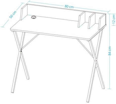 Psací stůl Luna-Dub sonoma + regál Luna-Dub sonoma