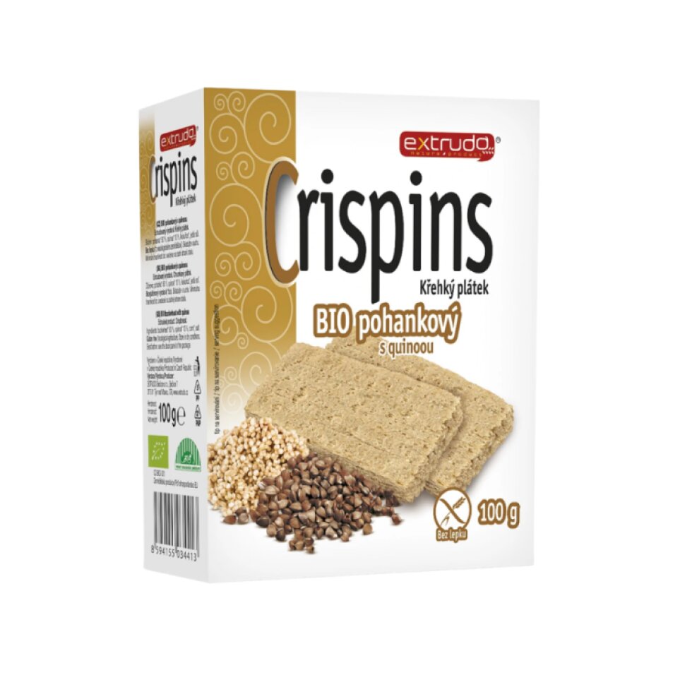 Bezlepkový BIO pohánkový knäckebrot s quinoou Crispins 100 g