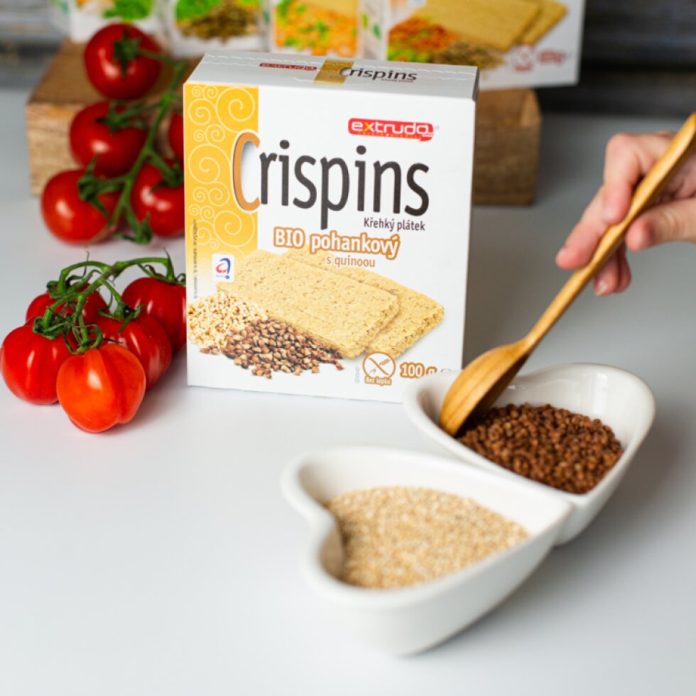 Bezlepkový BIO pohánkový knäckebrot s quinoou Crispins 100 g
