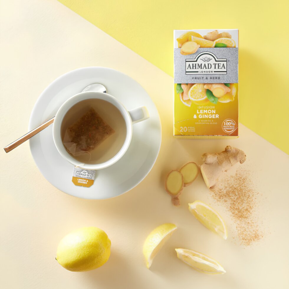 Bylinný čaj Citrón & Zázvor AHMAD TEA 20x2 g