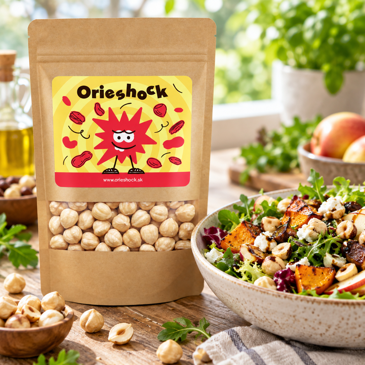 Lieskové orechy pražené nesolené 250 g
