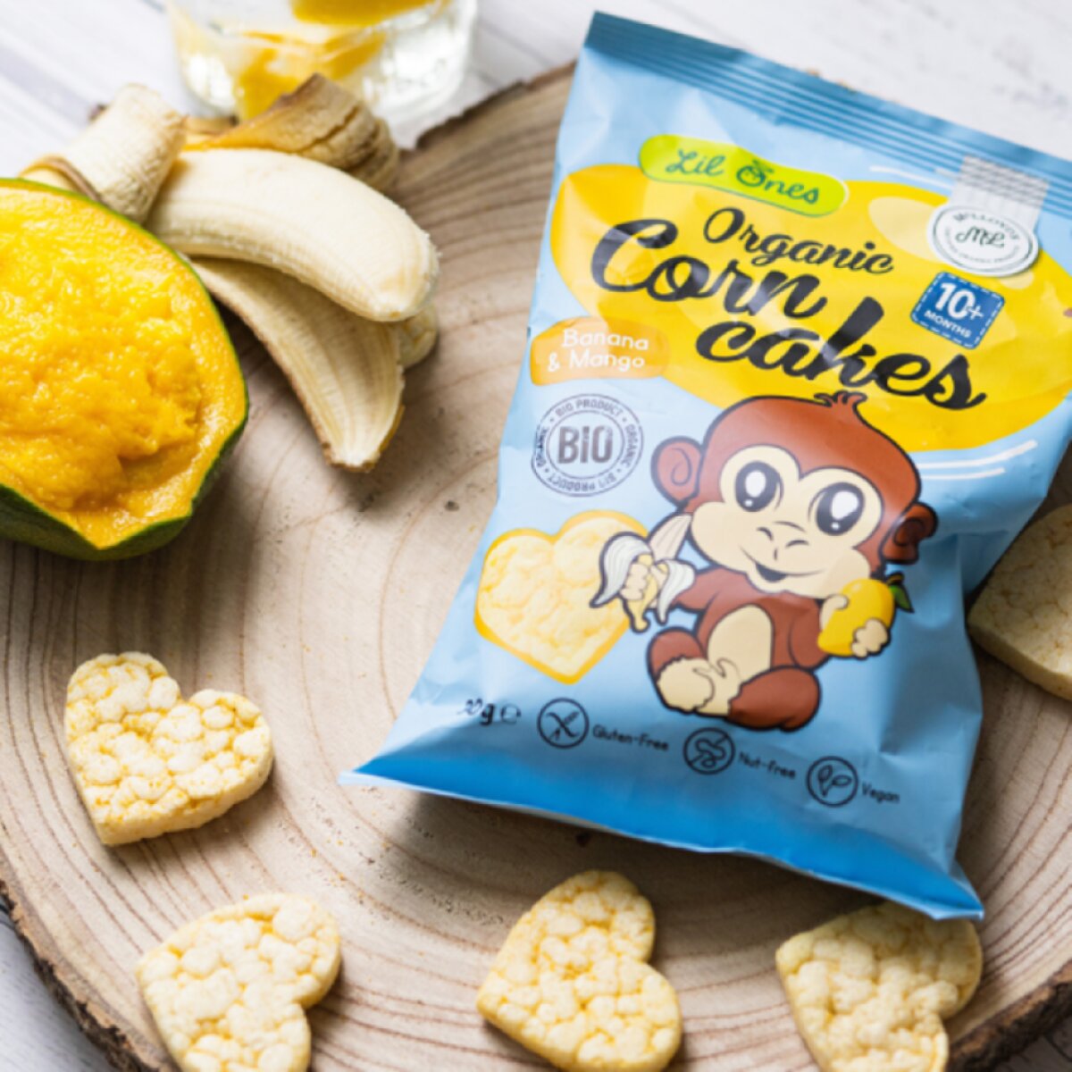 BIO detské chrumky Banán & Mango Lil Ones 30 g