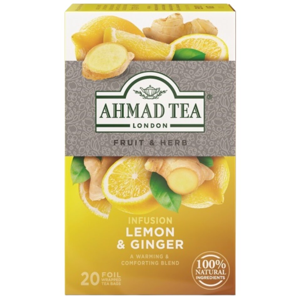 Bylinný čaj Citrón & Zázvor AHMAD TEA 20x2 g
