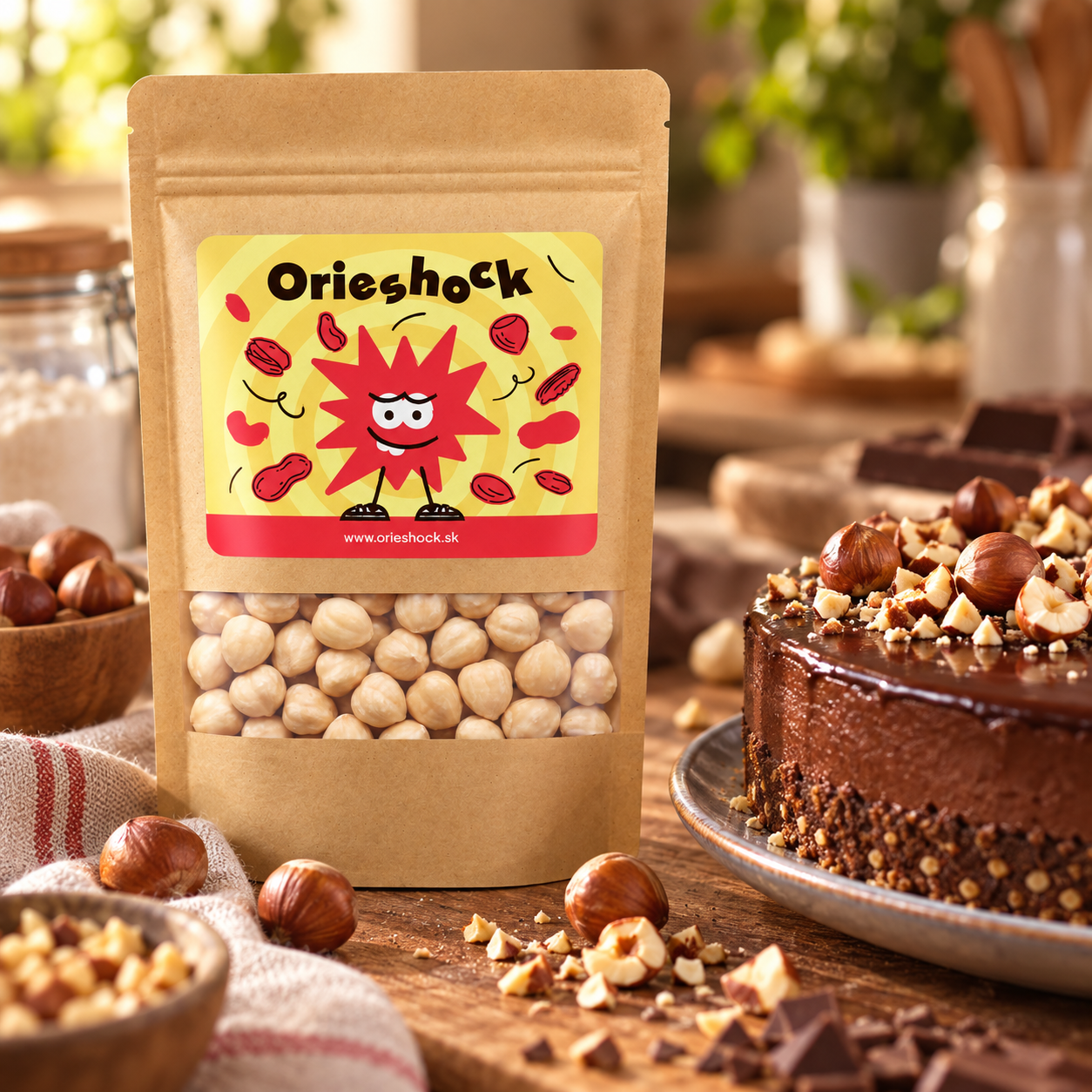 Lieskové orechy pražené nesolené 250 g