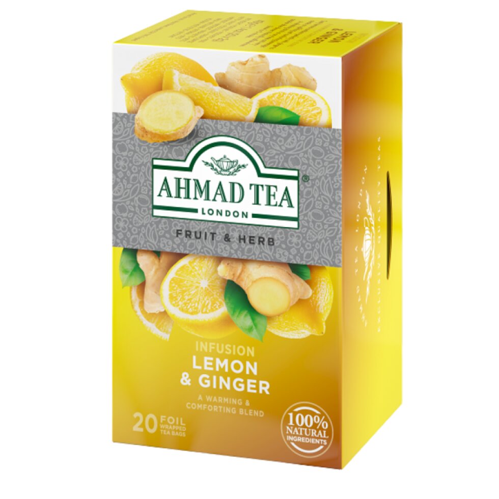 Bylinný čaj Citrón & Zázvor AHMAD TEA 20x2 g