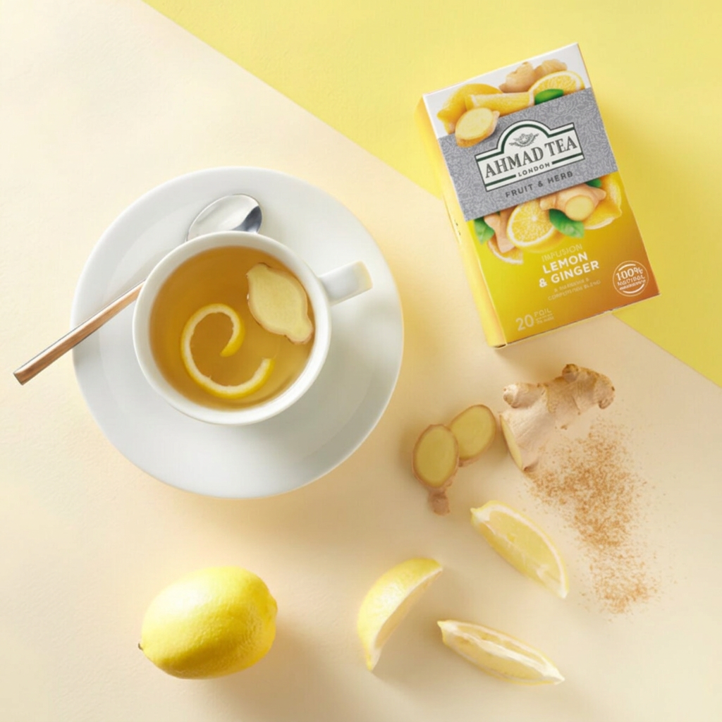 Bylinný čaj Citrón & Zázvor AHMAD TEA 20x2 g