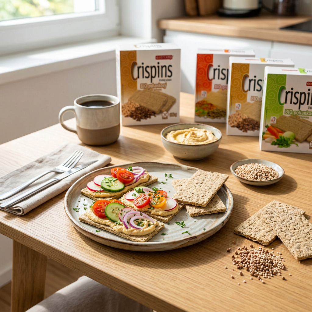 Bezlepkový BIO pohánkový knäckebrot s quinoou Crispins 100 g
