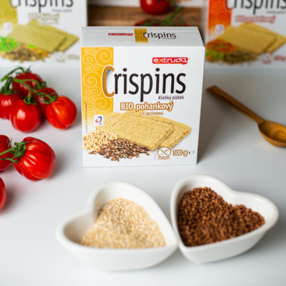 Bezlepkový BIO pohánkový knäckebrot s quinoou Crispins 100 g