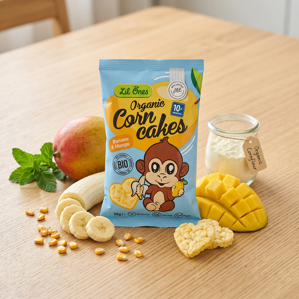 BIO detské chrumky Banán & Mango Lil Ones 30 g