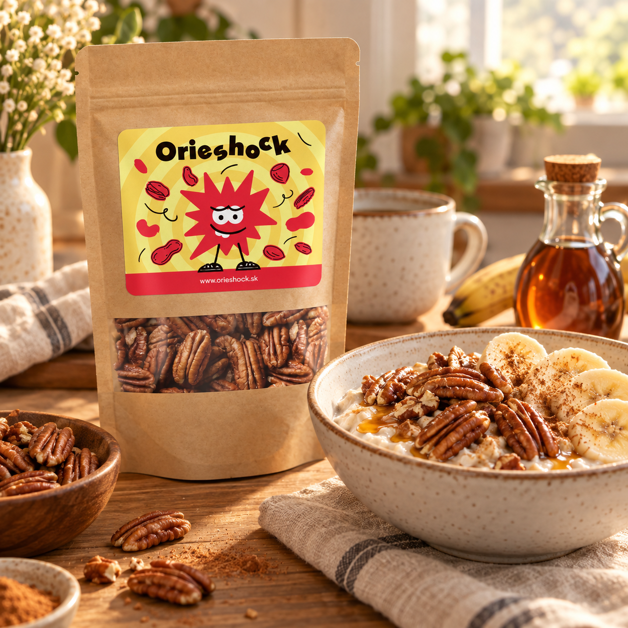 Pekanové orechy pražené nesolené 250 g