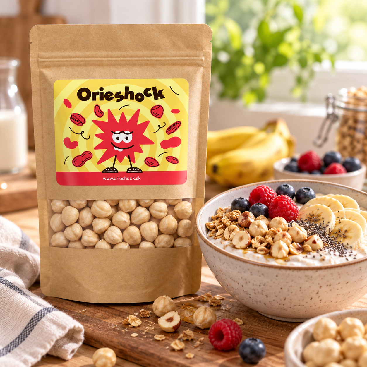 Lieskové orechy pražené nesolené 250 g