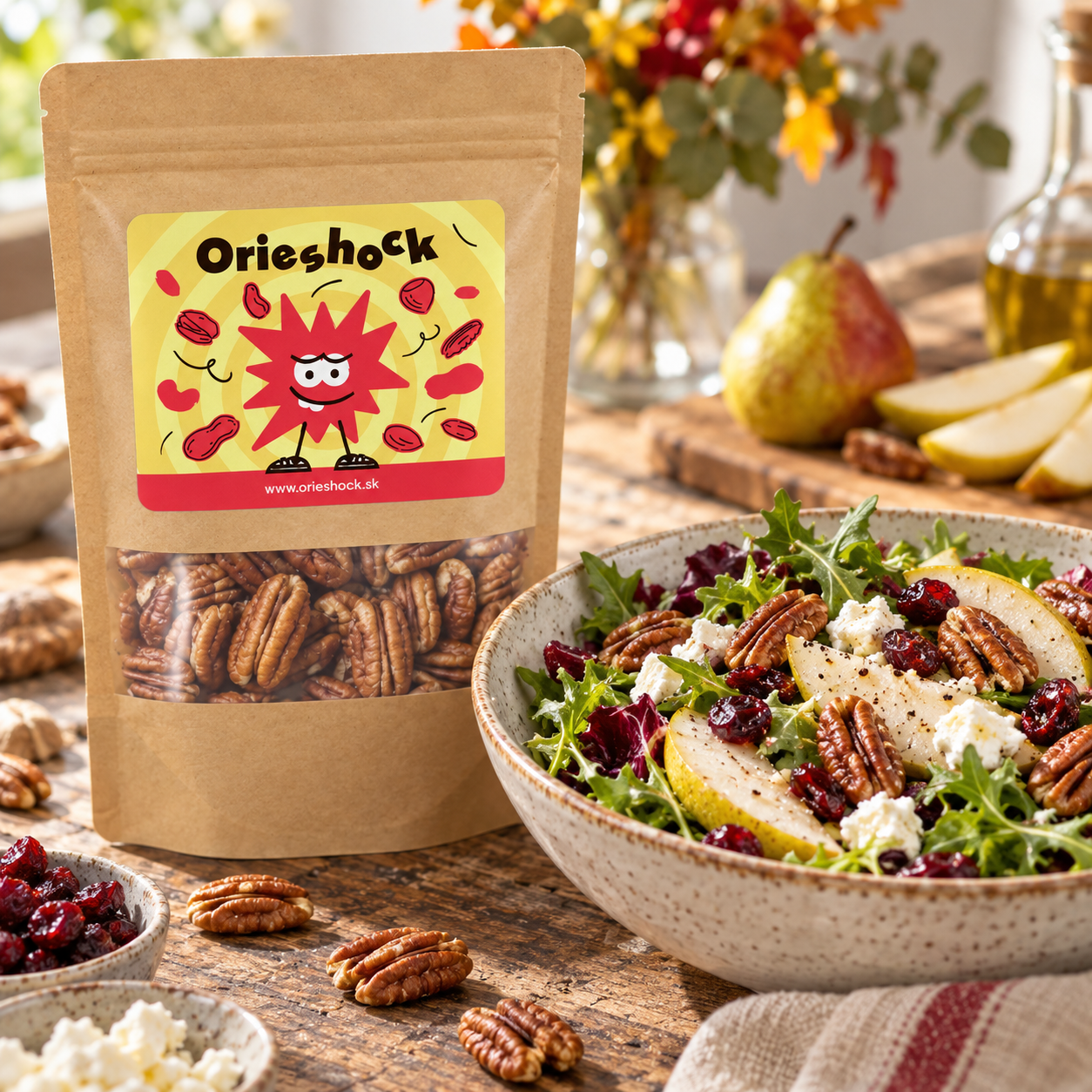 Pekanové orechy pražené nesolené 250 g