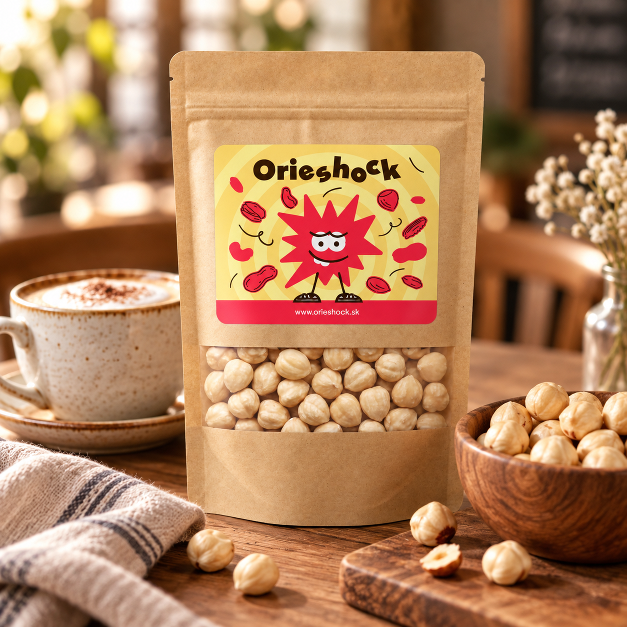Lieskové orechy pražené nesolené 250 g